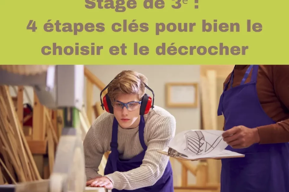 Adolescent en stage de troisième en atelier